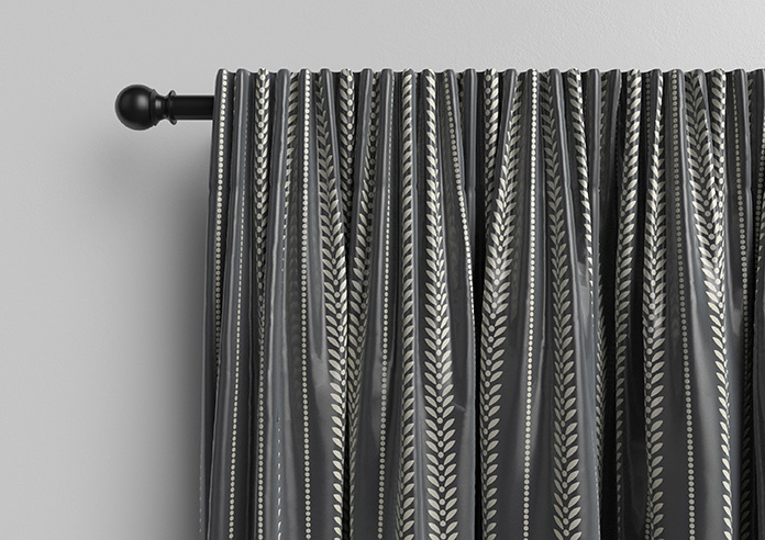 Laurel Stripe, Anthracite - Made to Measure Curtains - Image 10